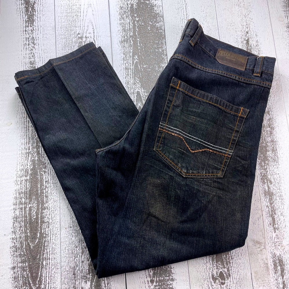 Mecca‎ Jeans Men's 40/34 Dark Indigo 100% Cotton Straight Leg Premium Denim